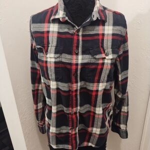 Old Navy Red and Black Plaid Shirt